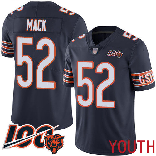 Chicago Bears Limited Navy Blue Youth Khalil Mack Home Jersey NFL Football #52 100th Season